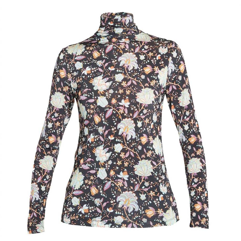 NEW ULLA JOHNSON aurelia turtleneck long sleeve top in nuit black - Picture 2 of 3